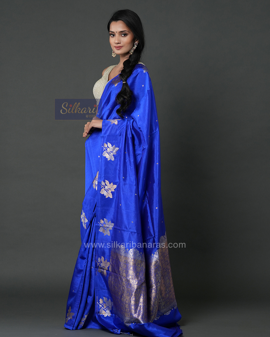 Royal Blue Banarasi Poona Silk Saree
