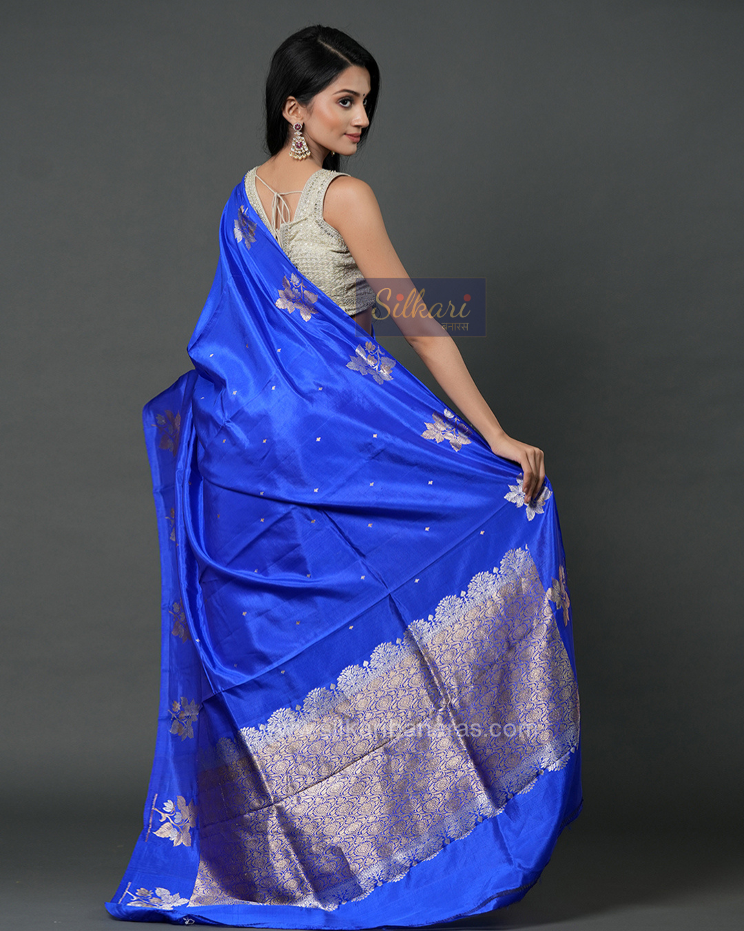 Royal Blue Banarasi Poona Silk Saree