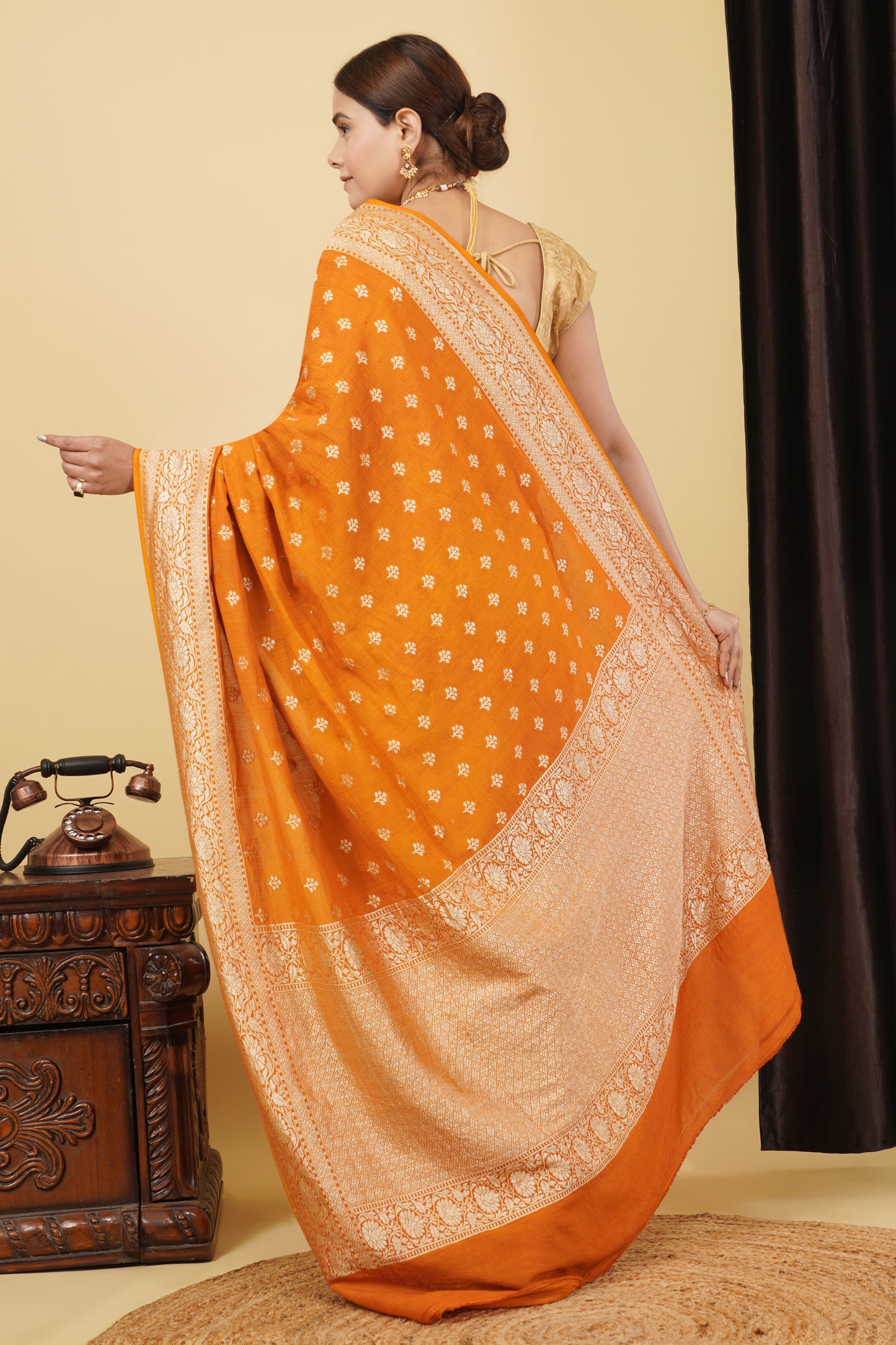 Monga Silk Saree – Yellow