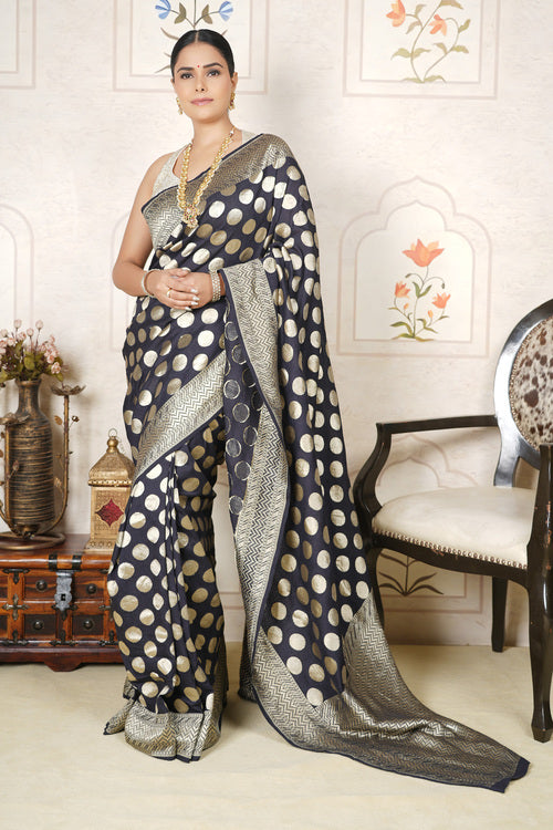 Monga Silk – The Black Saree