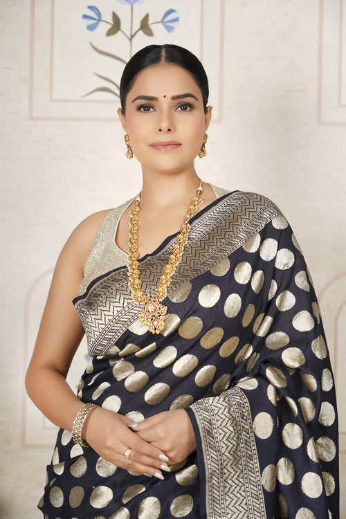 Monga Silk – The Black Saree
