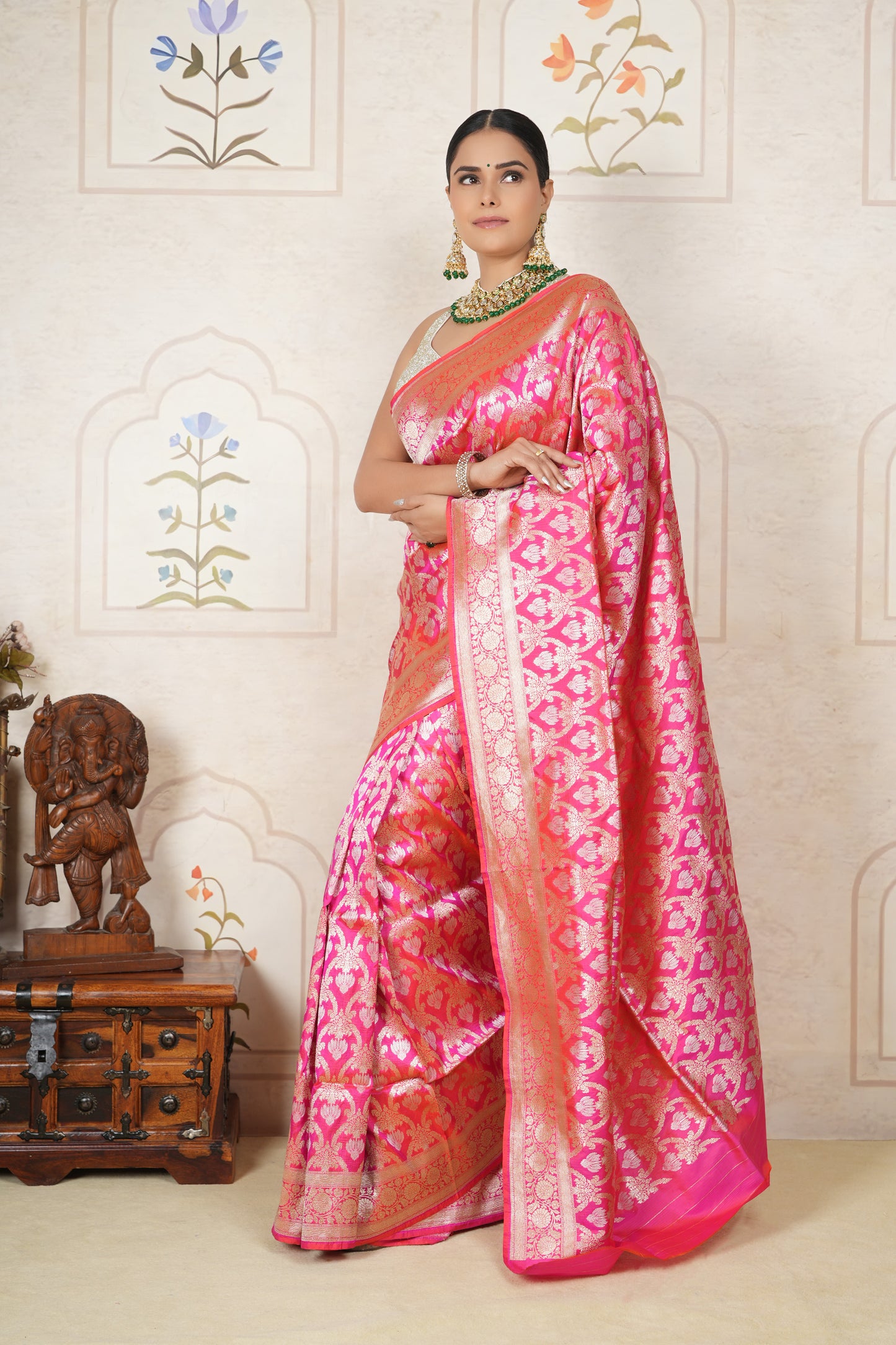 Katan Silk Saree – Pink