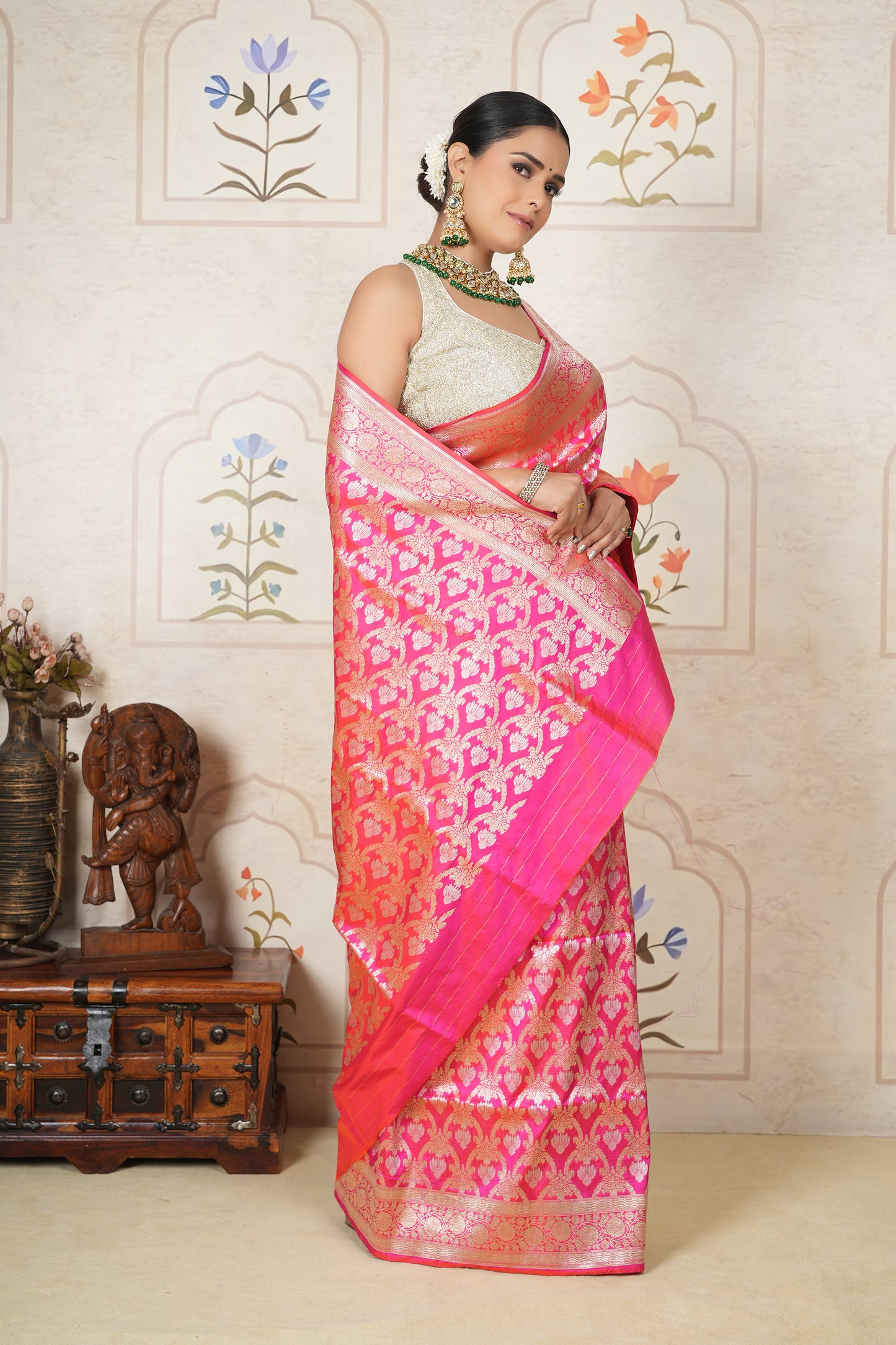 Katan Silk Saree – Pink