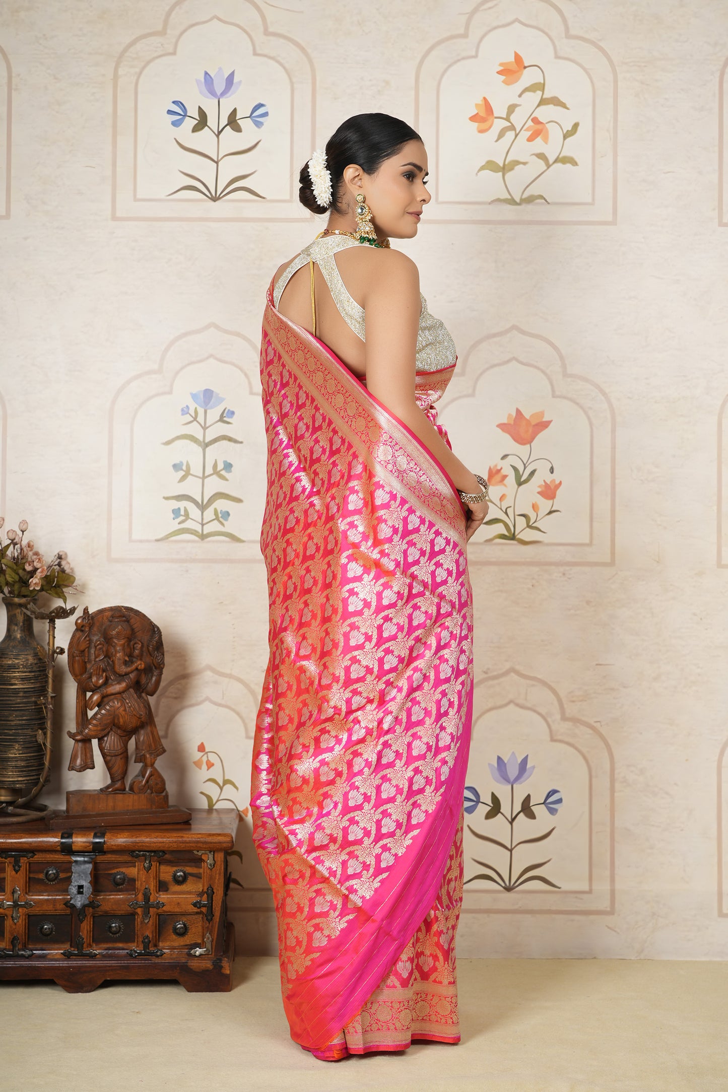 Katan Silk Saree – Pink