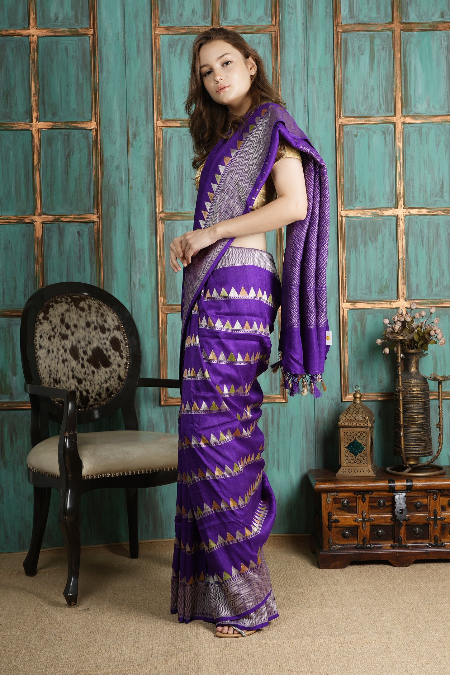Tussar Silk Saree – Purple