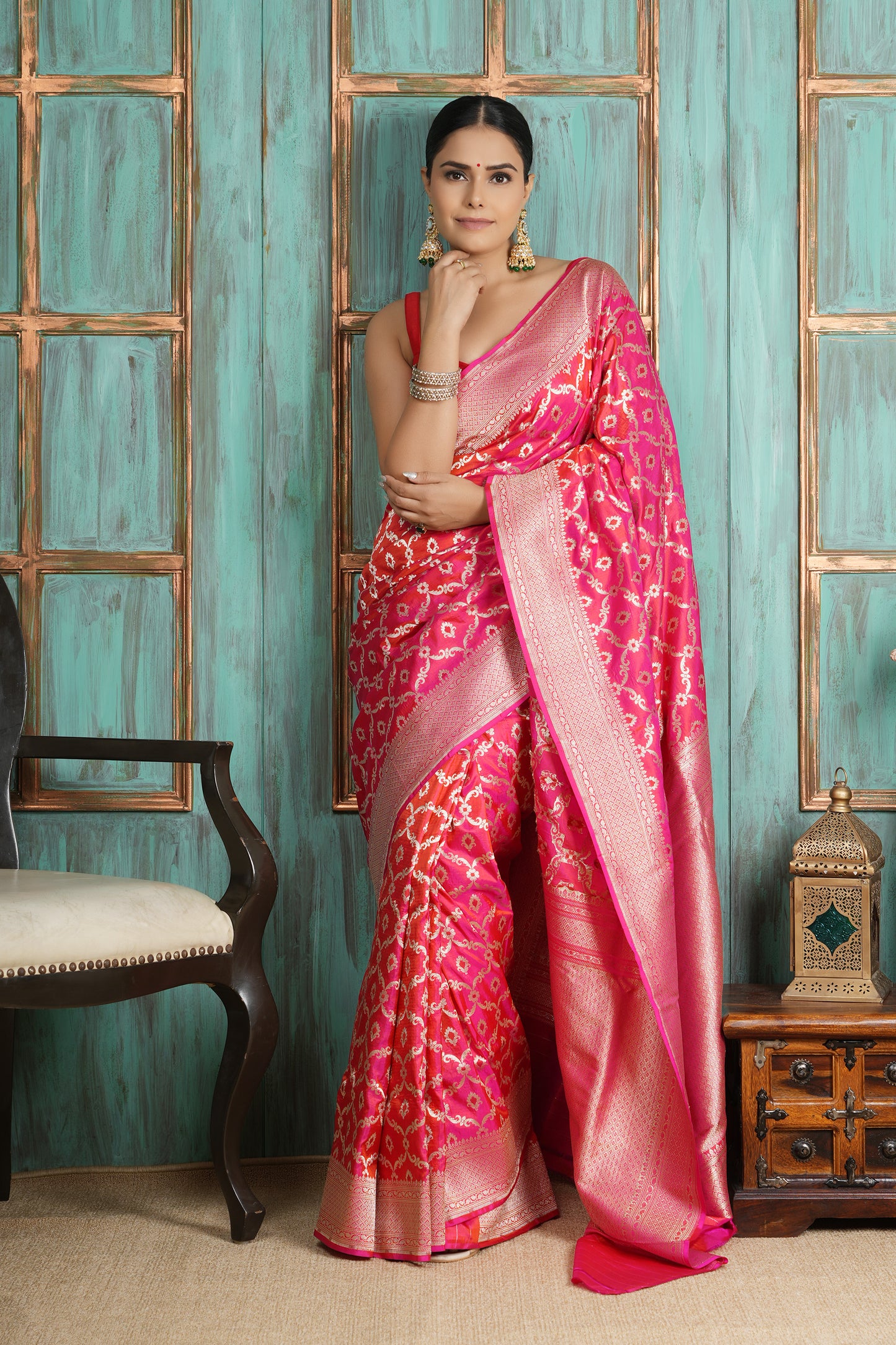 Katan Silk Saree – Blush Pink