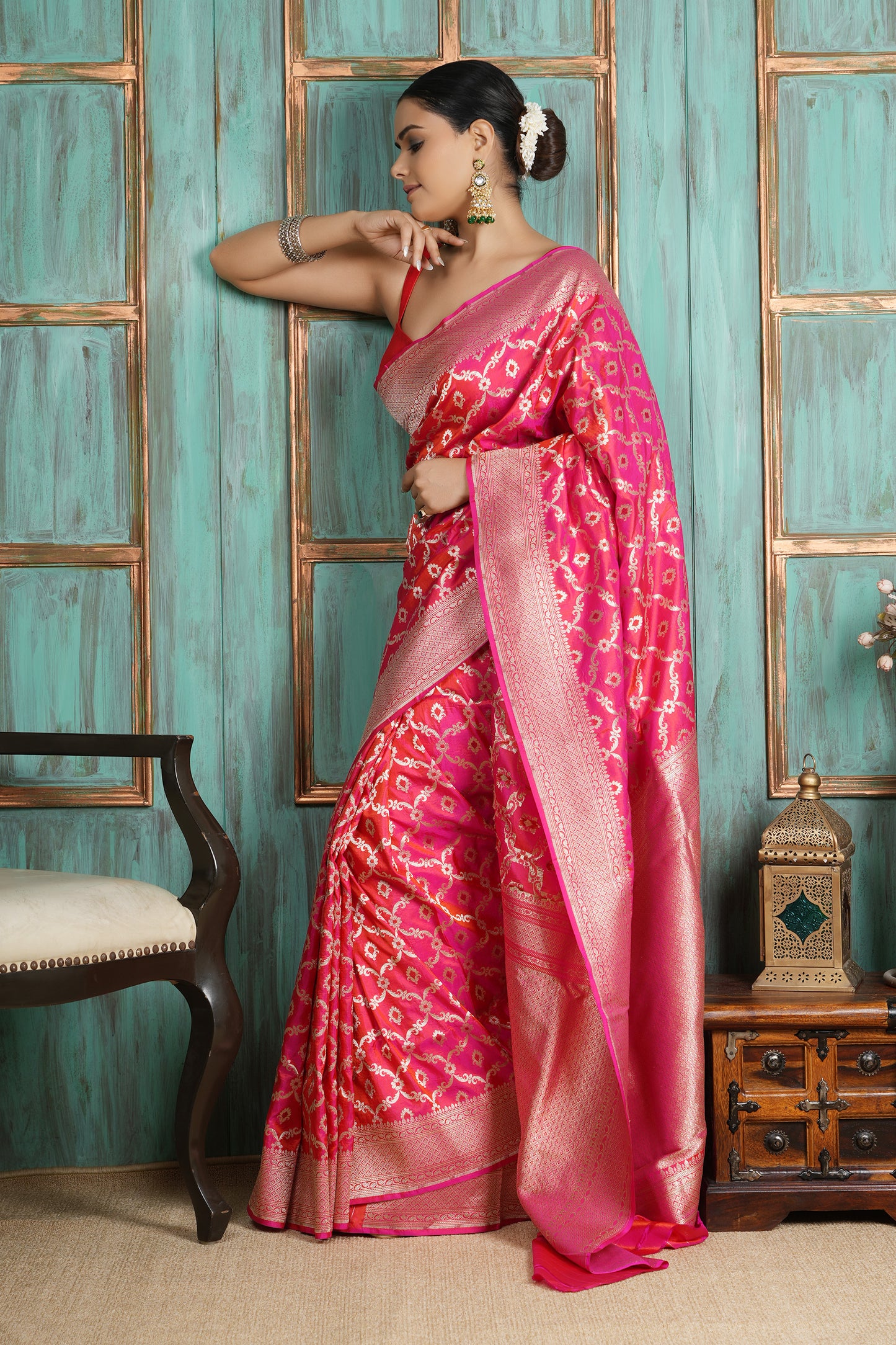 Katan Silk Saree – Blush Pink