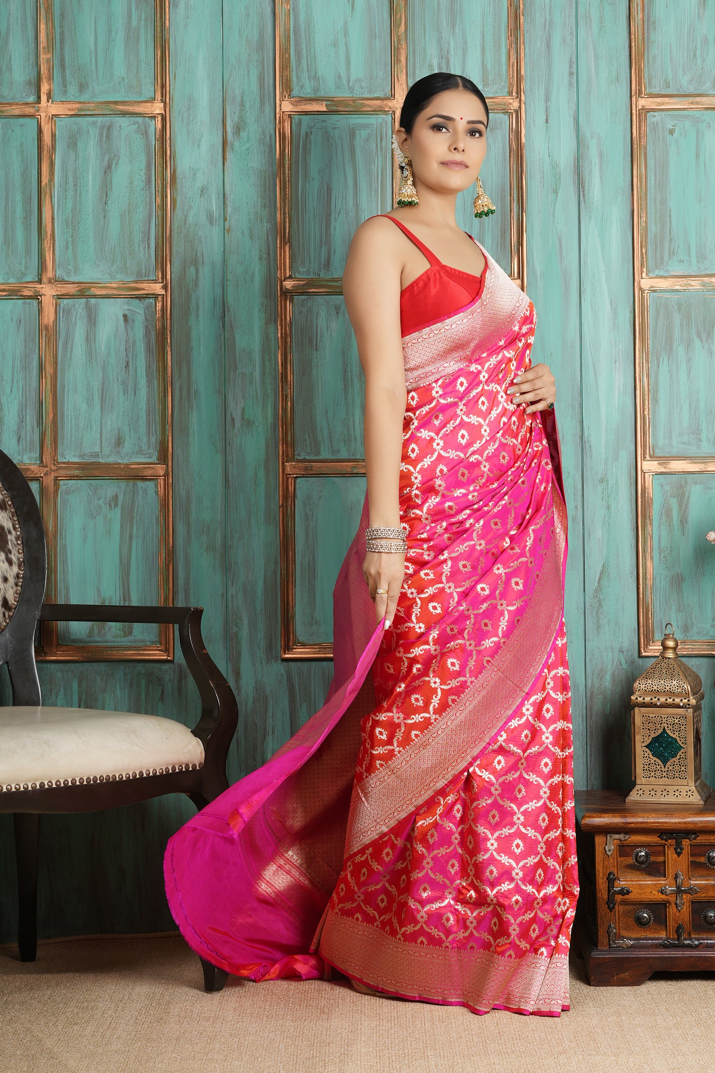 Katan Silk Saree – Blush Pink