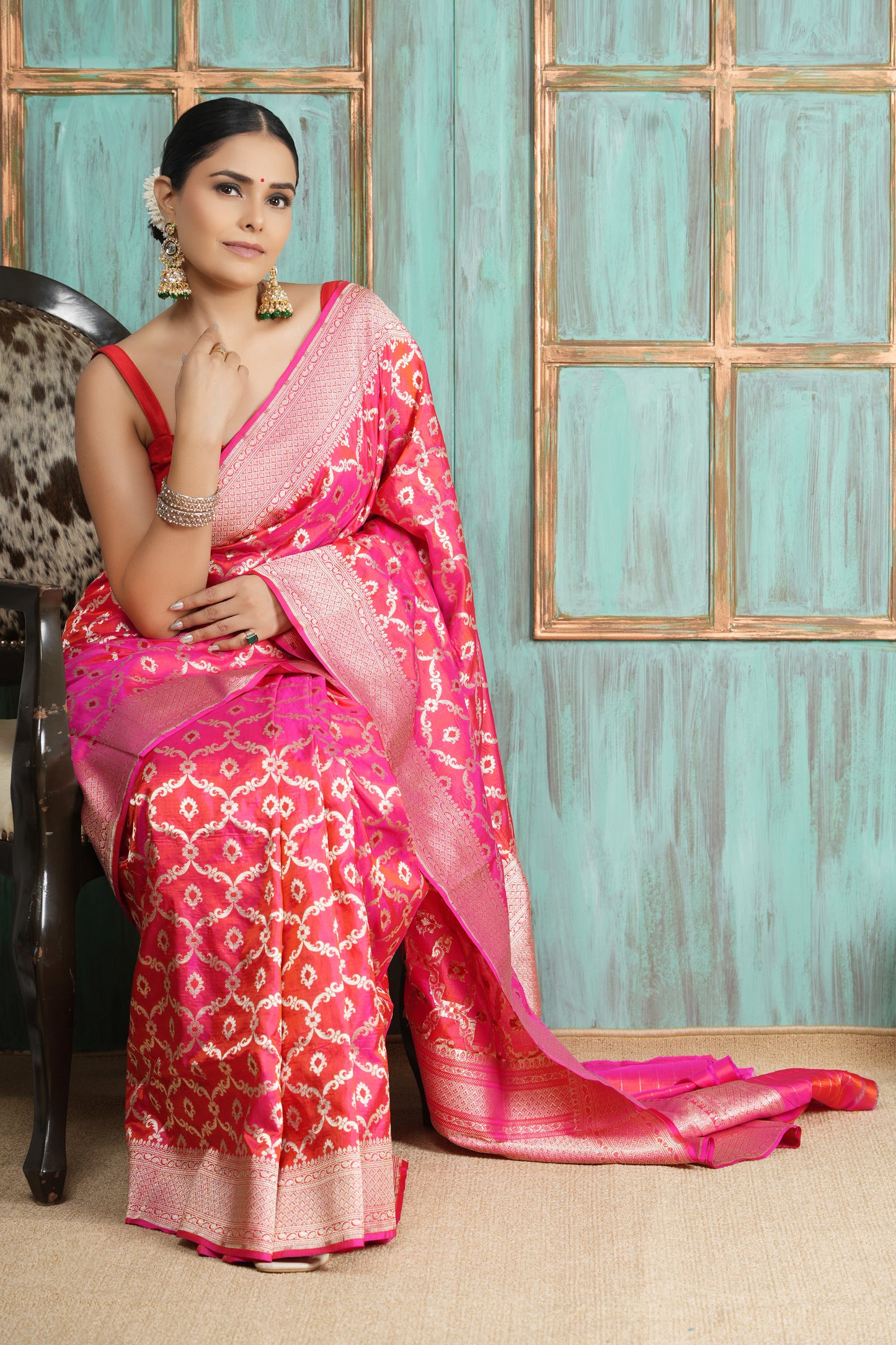 Katan Silk Saree – Blush Pink
