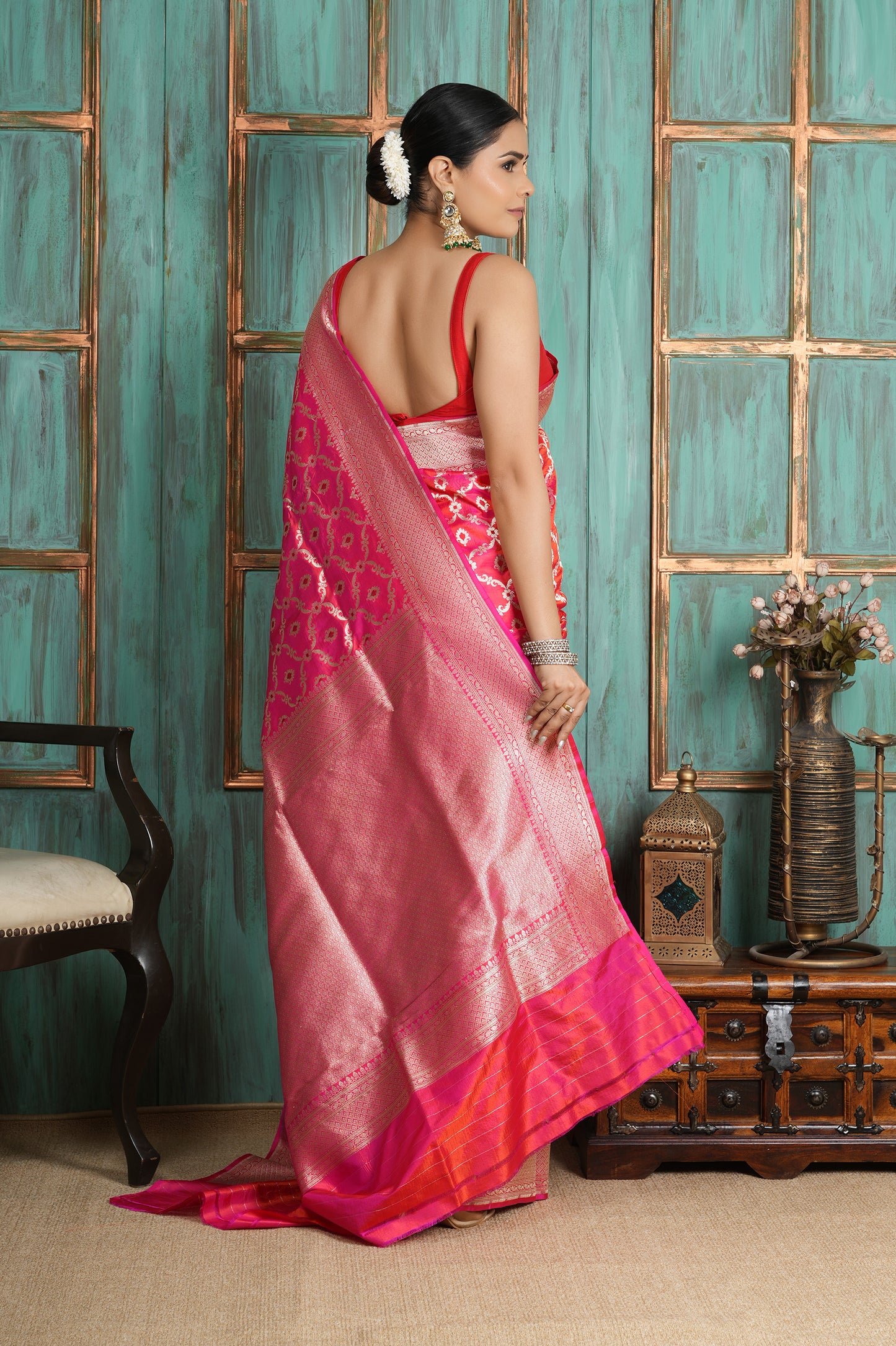 Katan Silk Saree – Blush Pink
