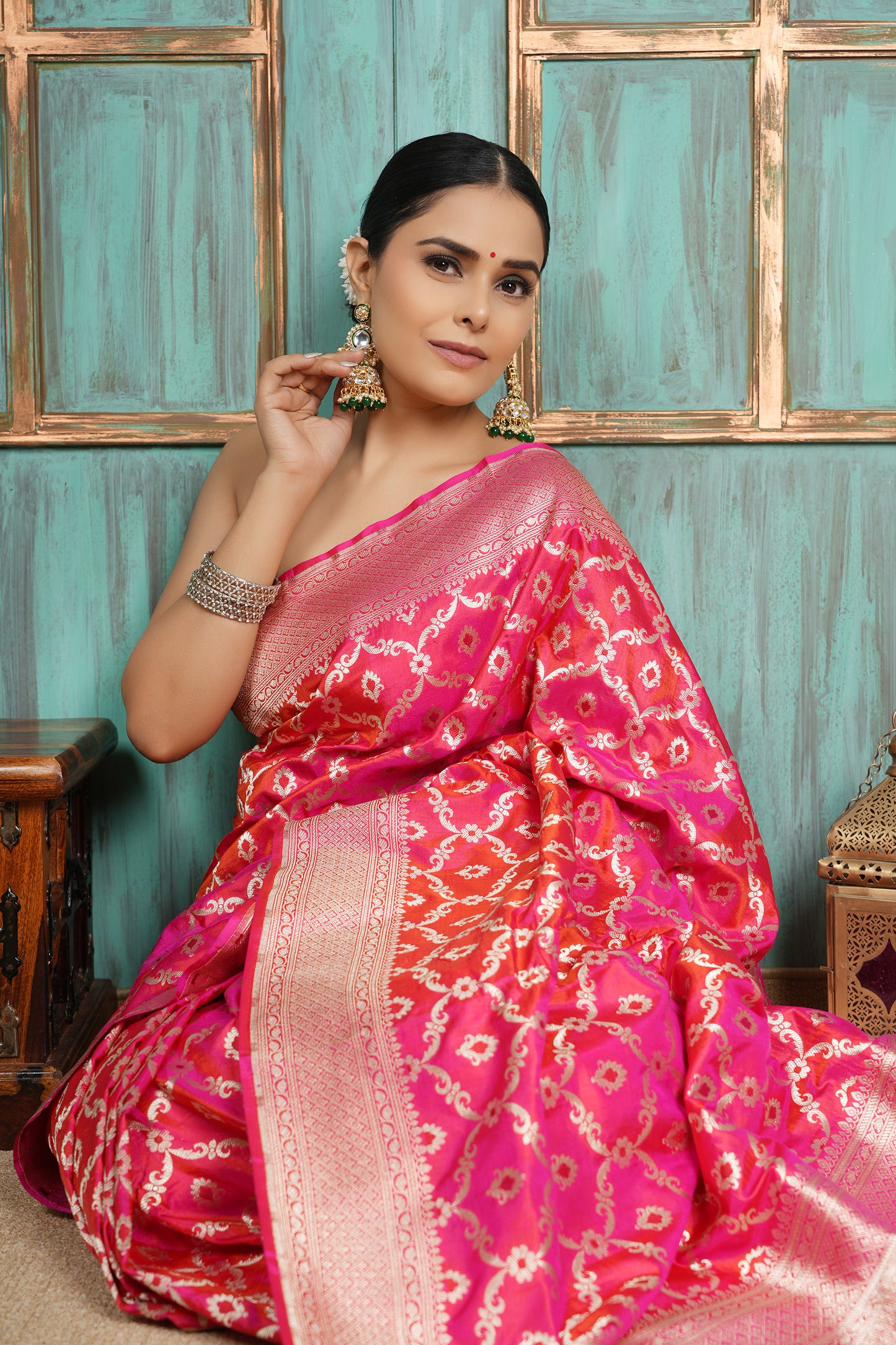 Katan Silk Saree – Blush Pink