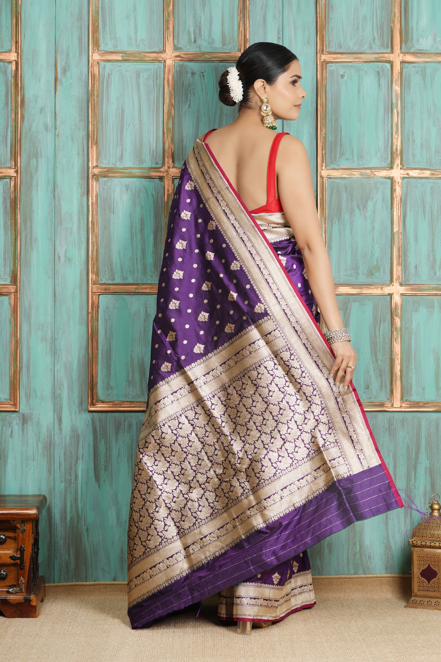 Katan Silk Saree – Royal Purple