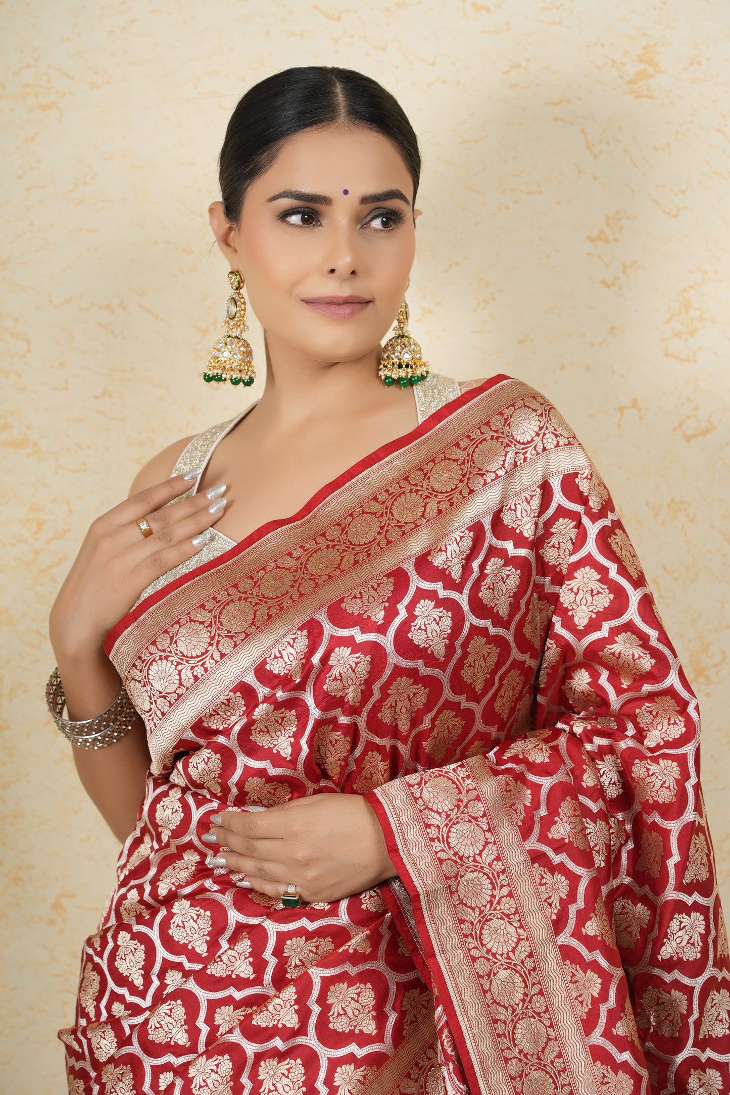 Katan Silk Saree – Royal Red