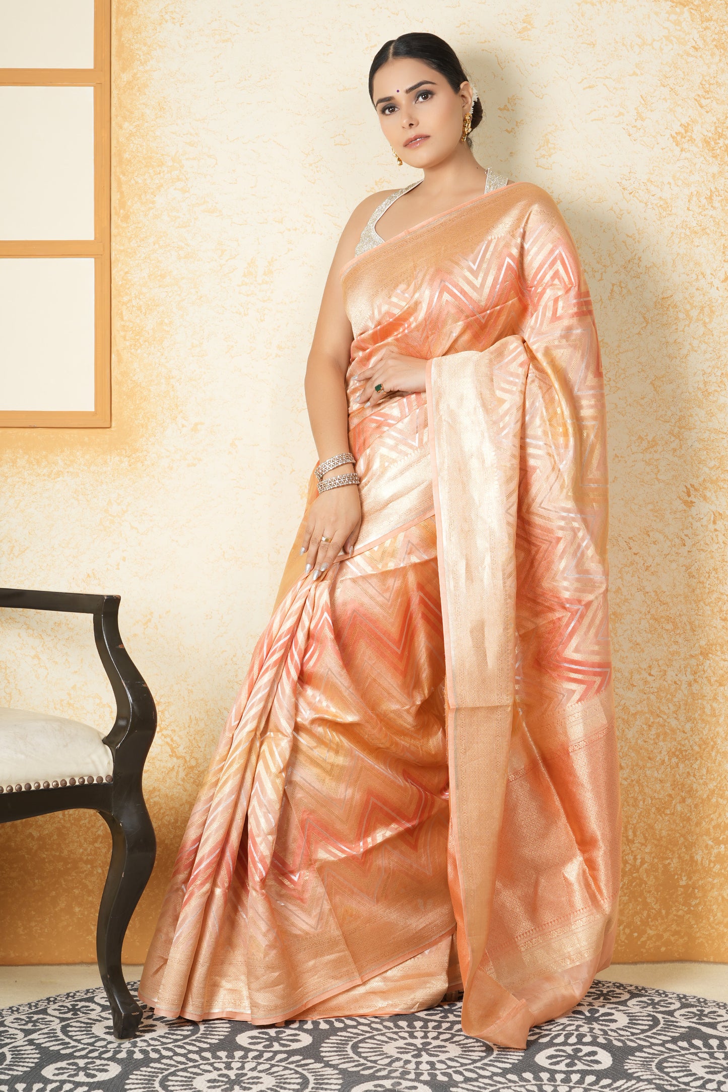 Katan Silk Saree – Sunset Hues