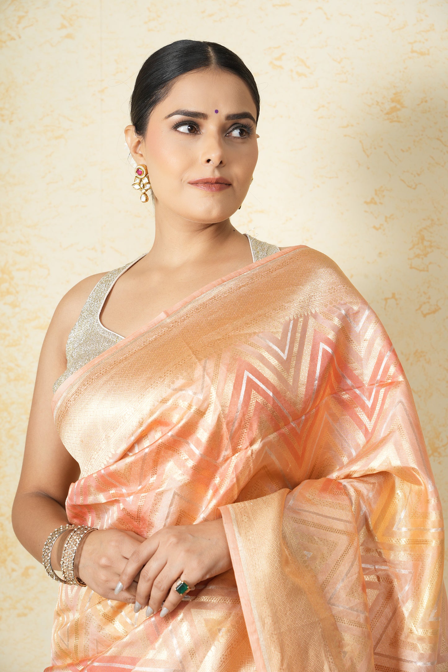 Katan Silk Saree – Sunset Hues
