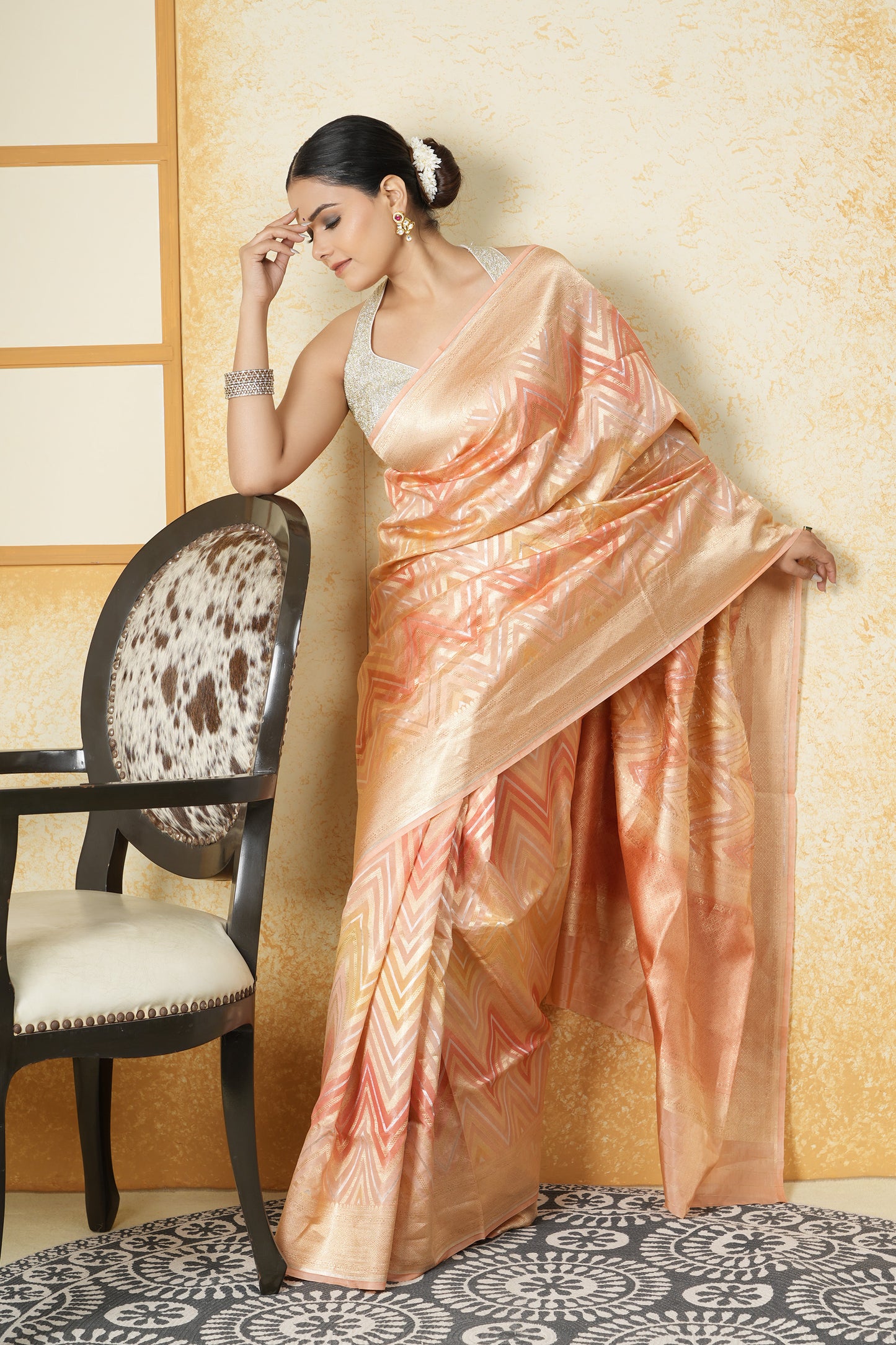 Katan Silk Saree – Sunset Hues