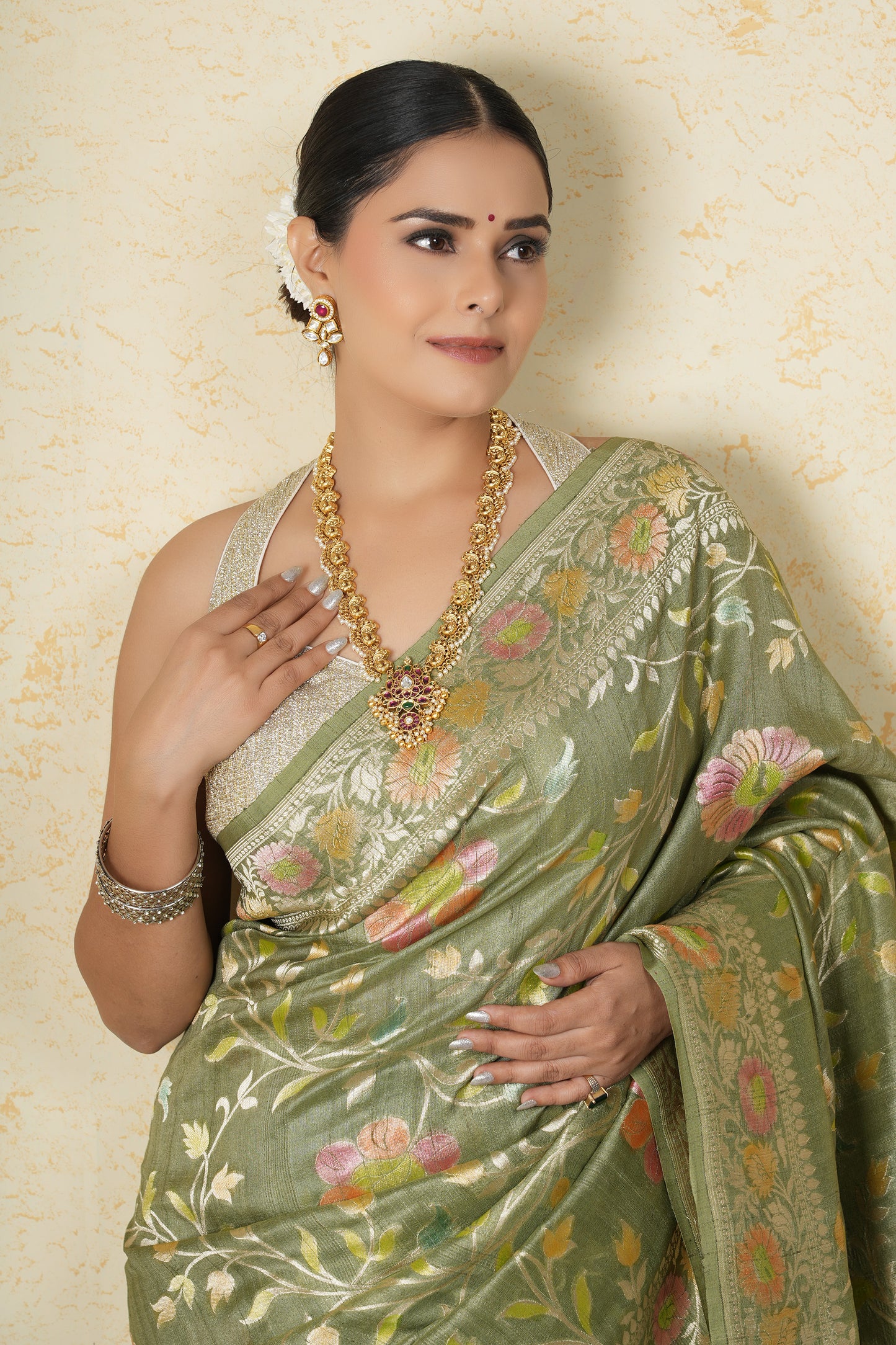 Tussar Silk Saree – Green