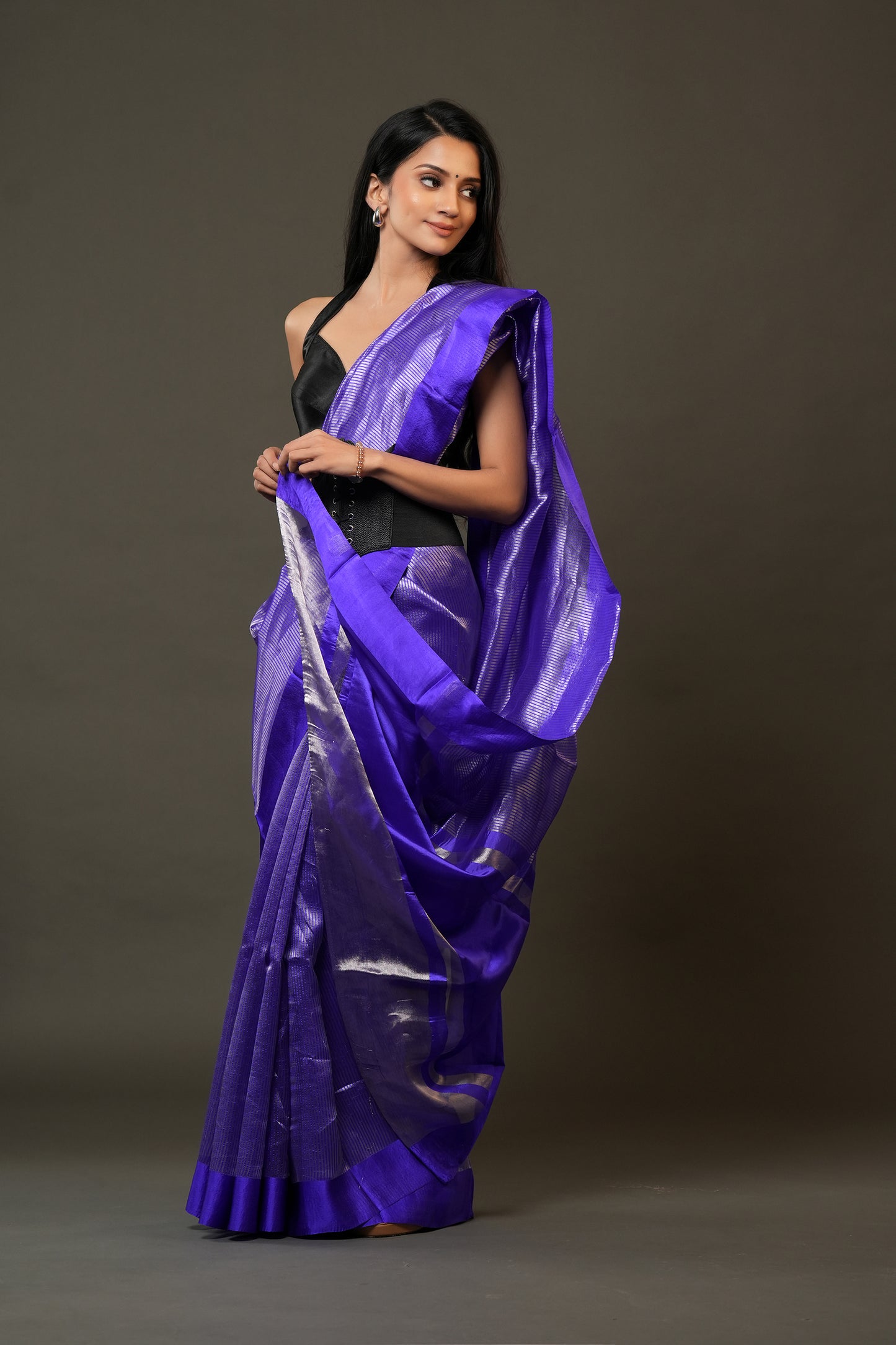 Banarasi Tissue Saree - Luminous Blue