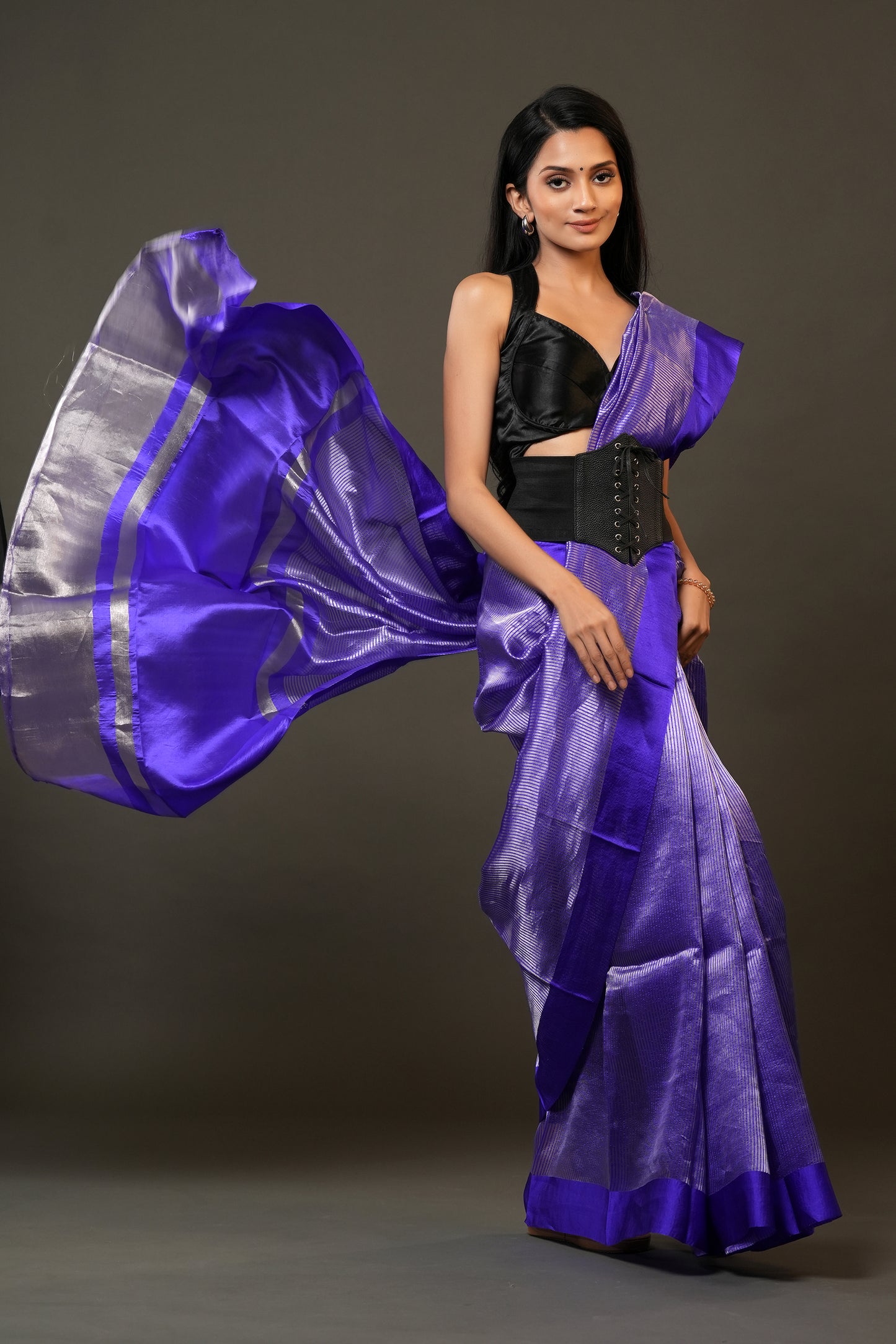 Banarasi Tissue Saree - Luminous Blue