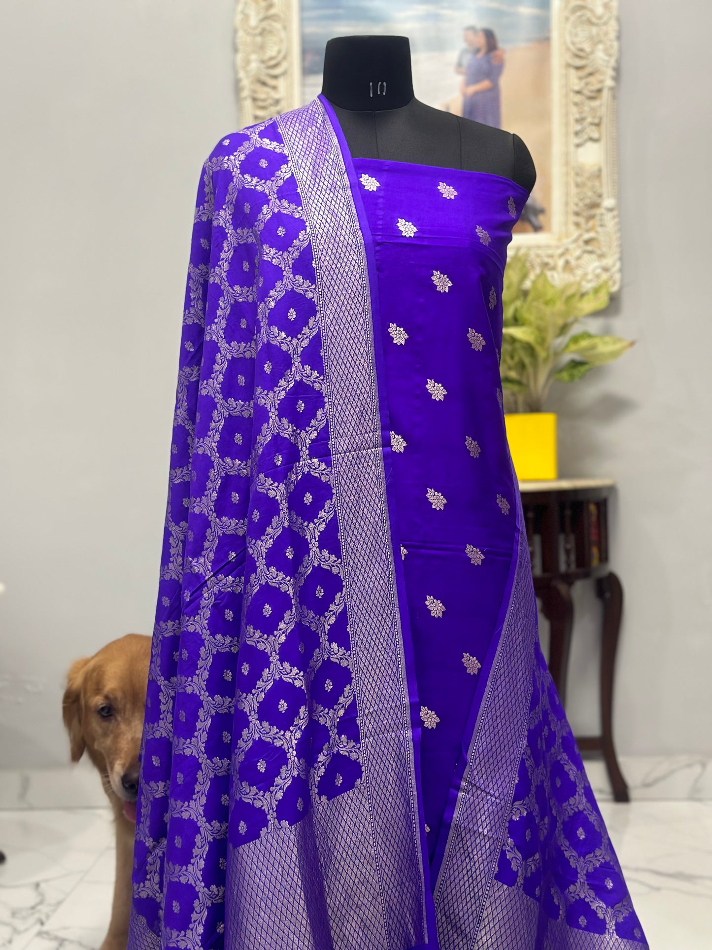 Regal Purple Banarasi Silk Suit