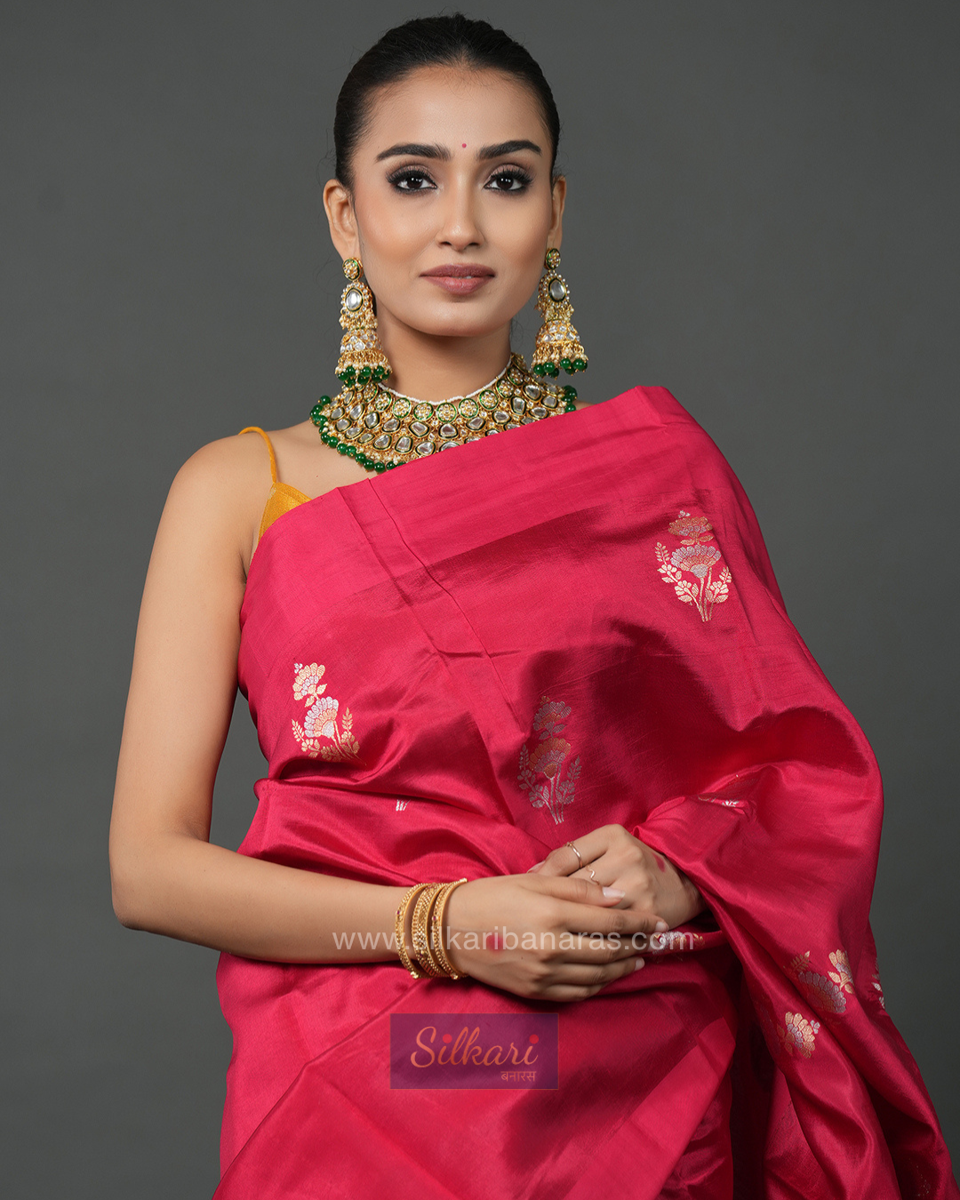 Red Banarasi Poona Silk Saree