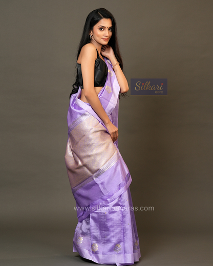 Banarasi Poona Silk Saree in Lavender