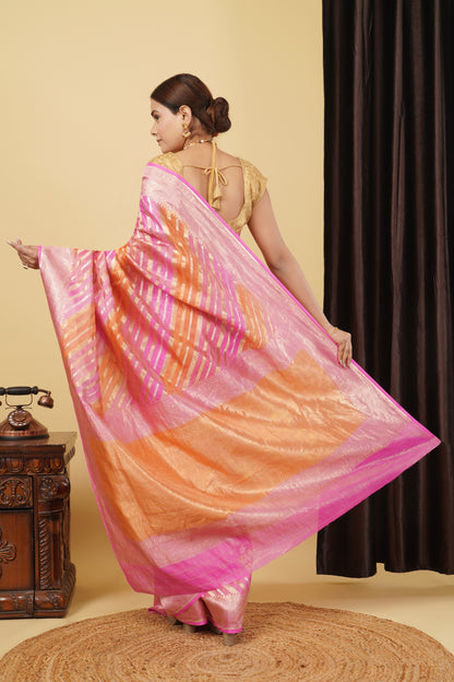 Tissue Saree - Pink