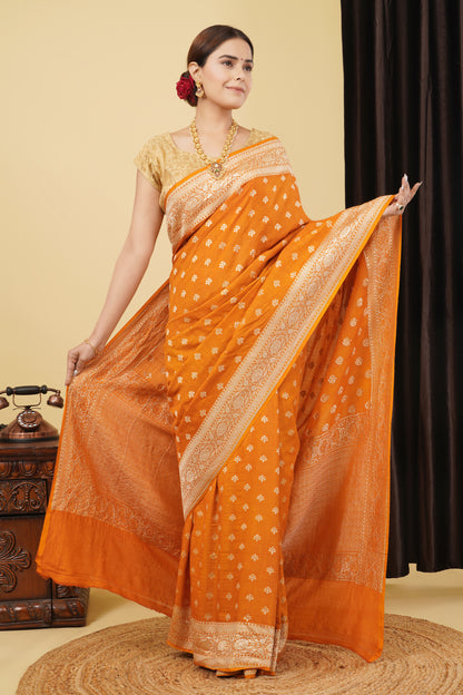 Monga Silk Saree – Yellow