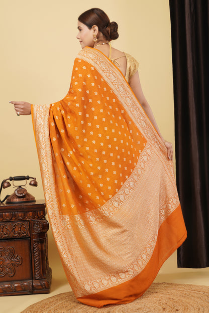 Monga Silk Saree – Yellow