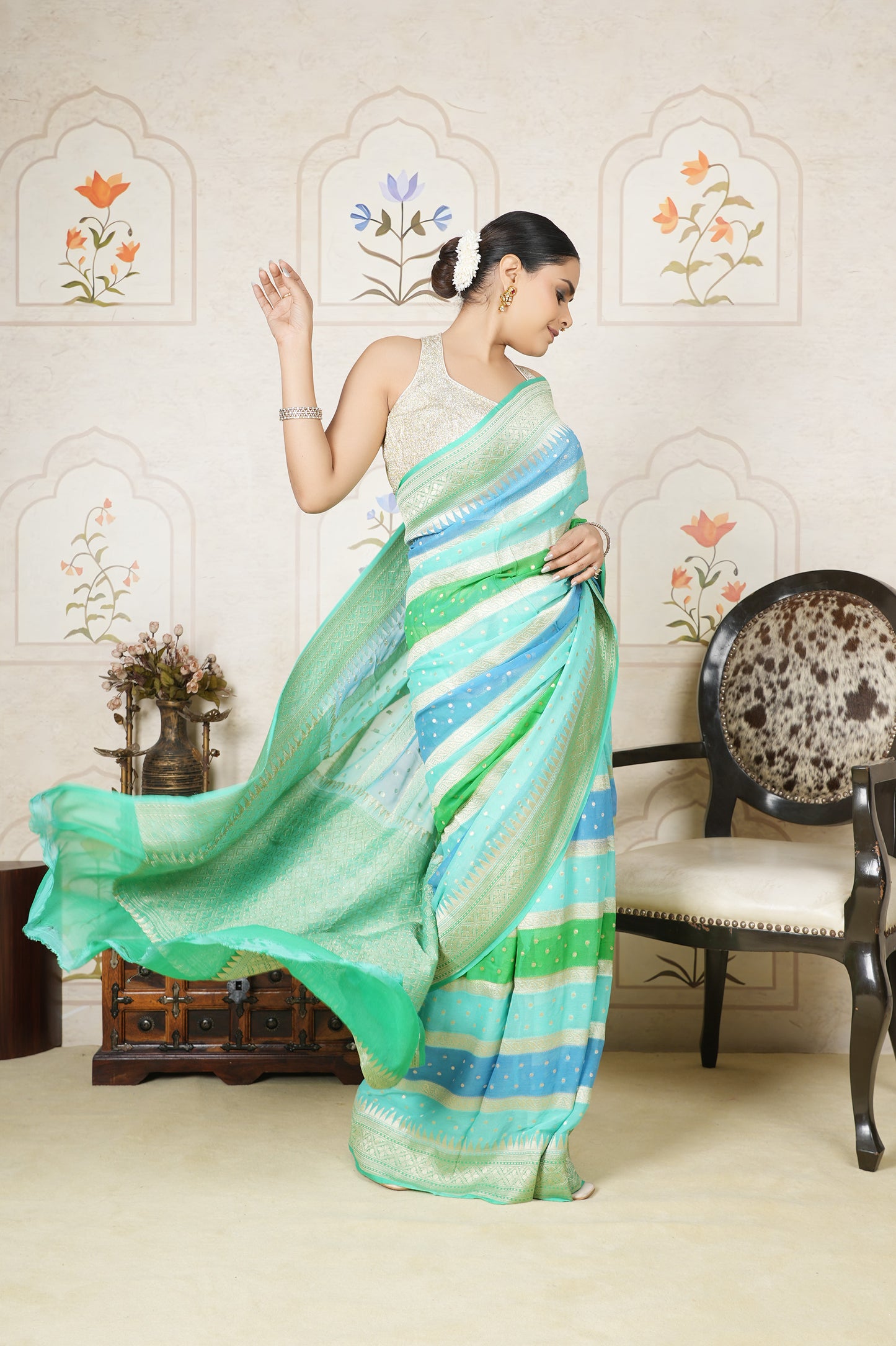 Khaddi Georgette Saree – Timeless Charm and Luxury