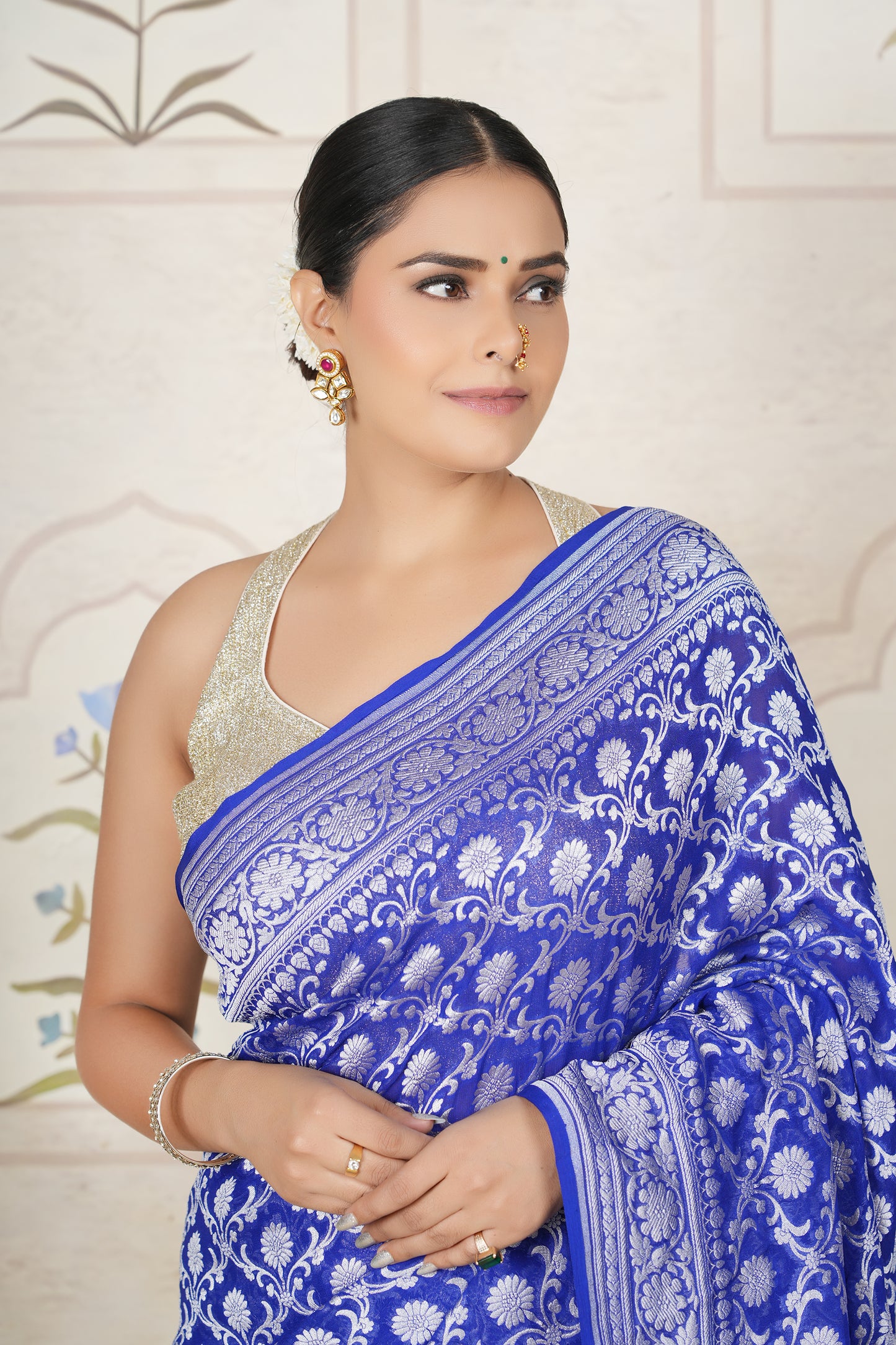 Khaddi Georgette Saree – Timeless Charm and Luxury